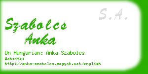 szabolcs anka business card